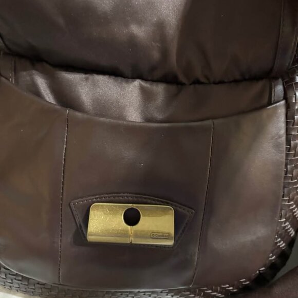 New Vintage COACH Kristin Woven Leather Hobo Bag E1269-19314 with Dust Bag - Picture 4 of 8